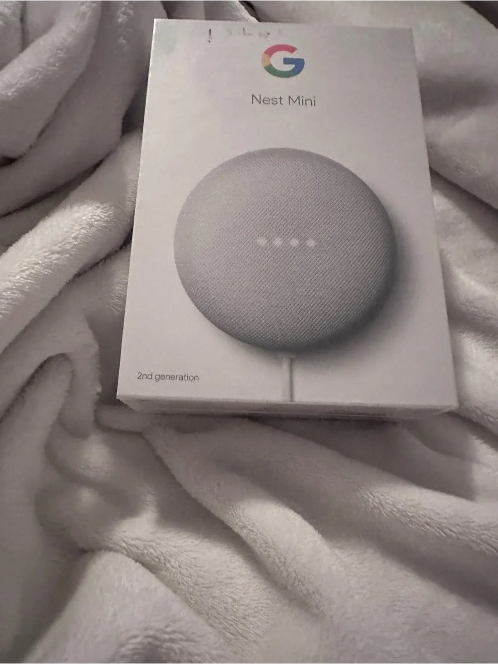 google Nest Mini Chalk White Compact Smart Speaker